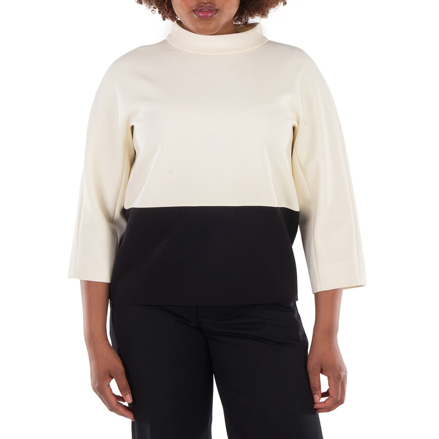 Curacao Colorblock Stretch Virgin Wool Top
