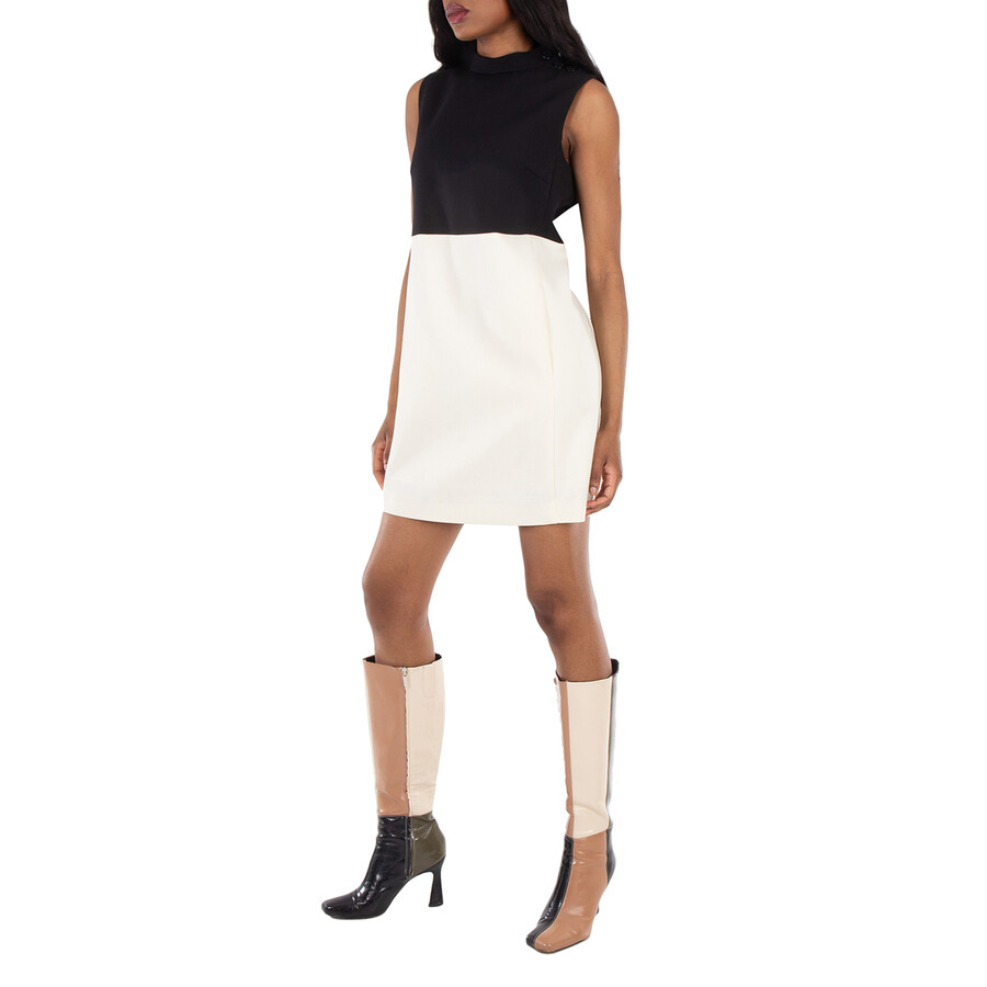 Fauno Colourblock Wool Dress, Brand Size 44 ( US Size 10 )