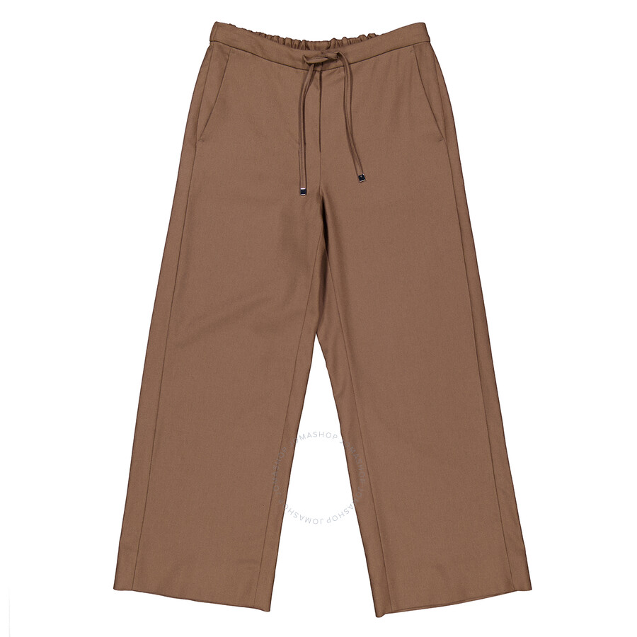 Max Mara Ottavo Waterproof Twill Trousers In Yellow