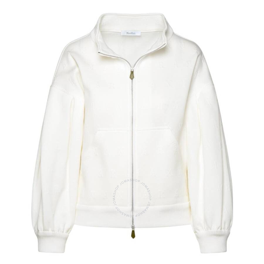 Max Mara Gastone Logo-jacquard Jacket In White