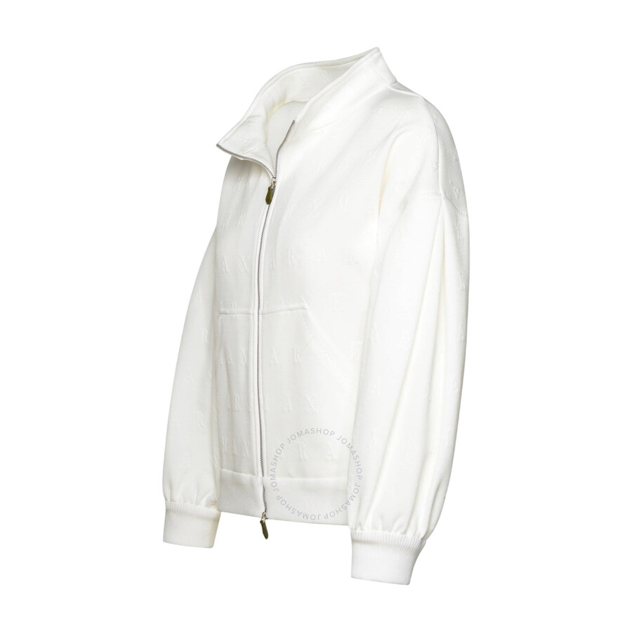 Max Mara Gastone Logo-jacquard Jacket In White