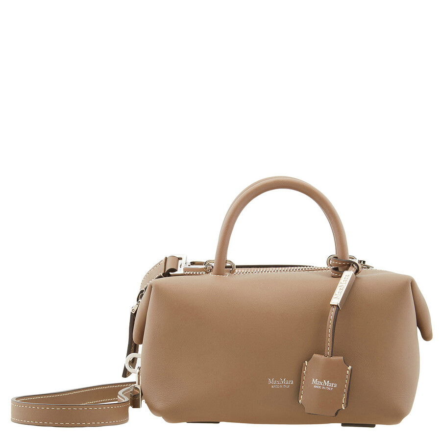 Max Mara Holdalls Small Shiny Leather Satchel Bag