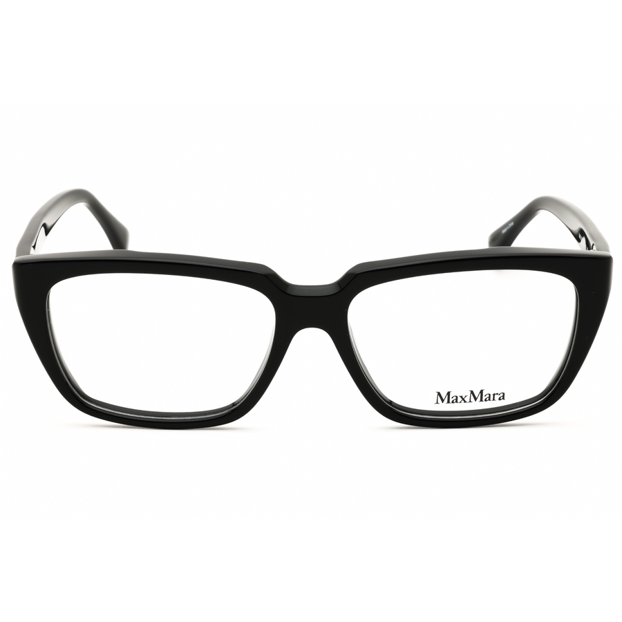 Max Mara Ladies Black Rectangular Eyeglass Frames Mm5112 In Black