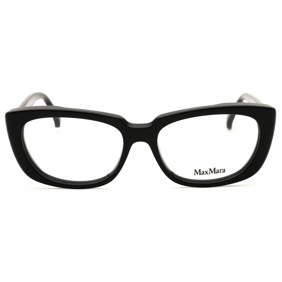 Max Mara Ladies Black Rectangular Eyeglass Frames Mm5114 In Black