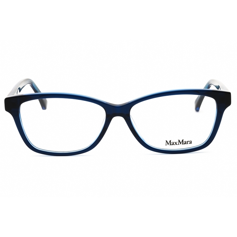 Max Mara Ladies Blue Rectangular Eyeglass Frames Mm5013