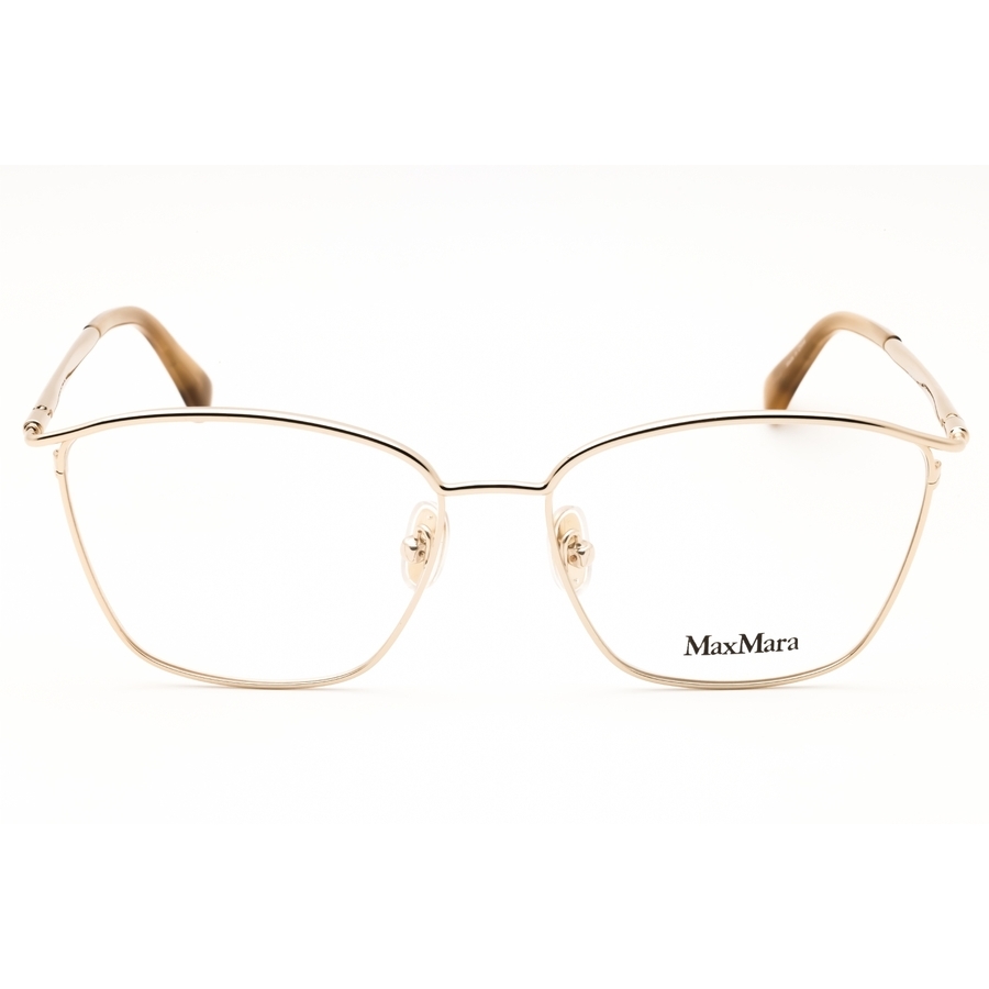 Max Mara Ladies Gold Tone Rectangular Eyeglass Frames Mm5056