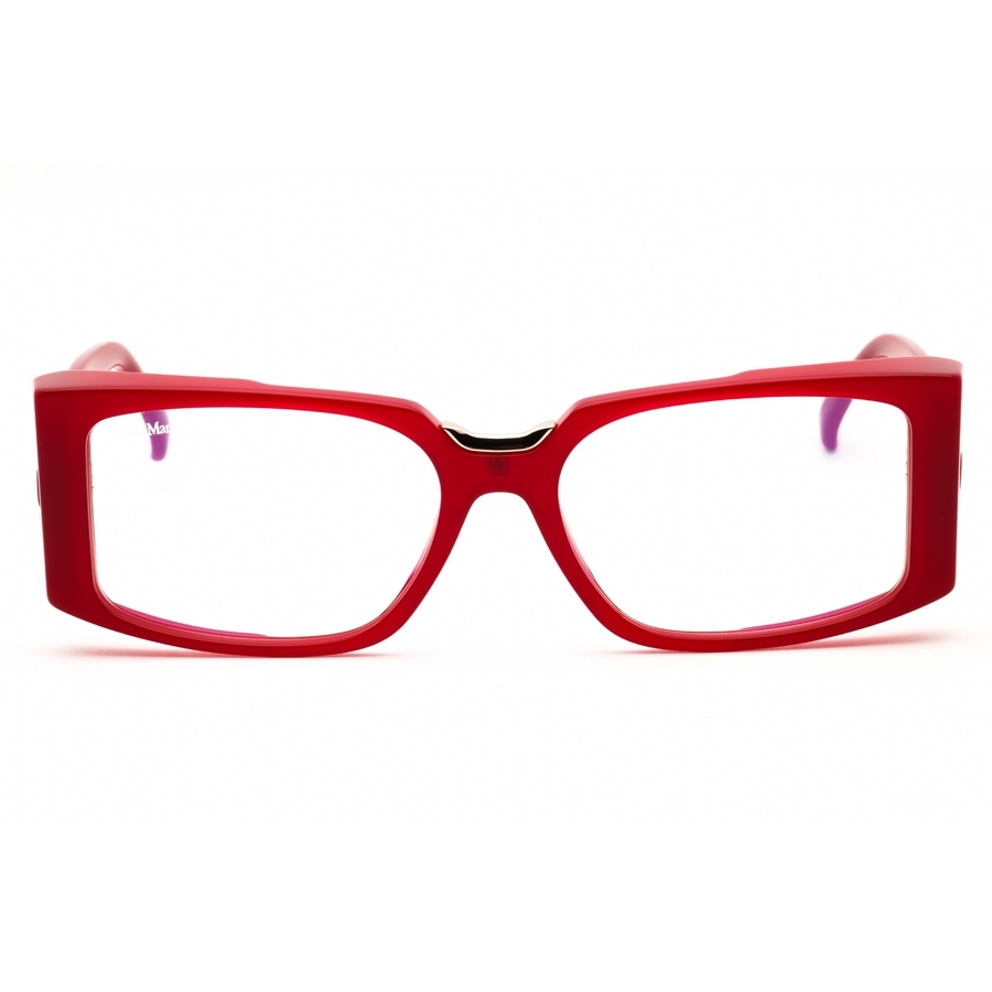 Max Mara Ladies Red Rectangular Eyeglass Frames Mm5157b