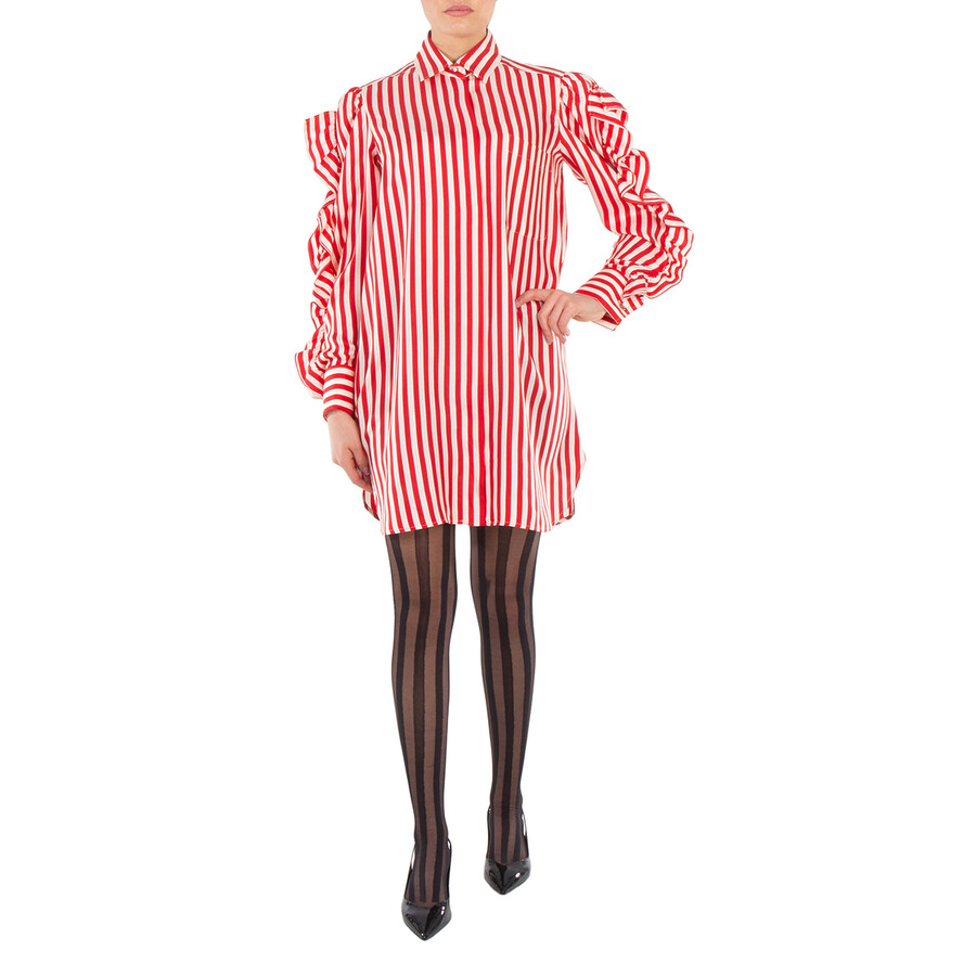 Manna Striped Silk Shirt Dress