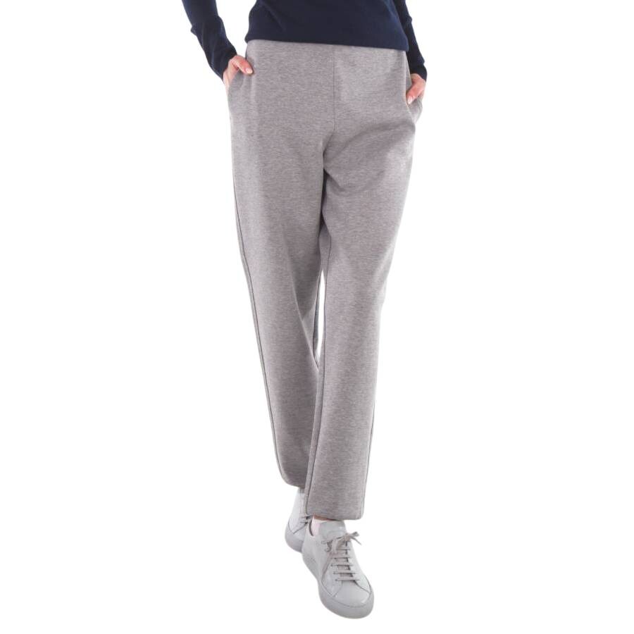 Max Mara Medium Grey Cotton Sweatpants In Gray