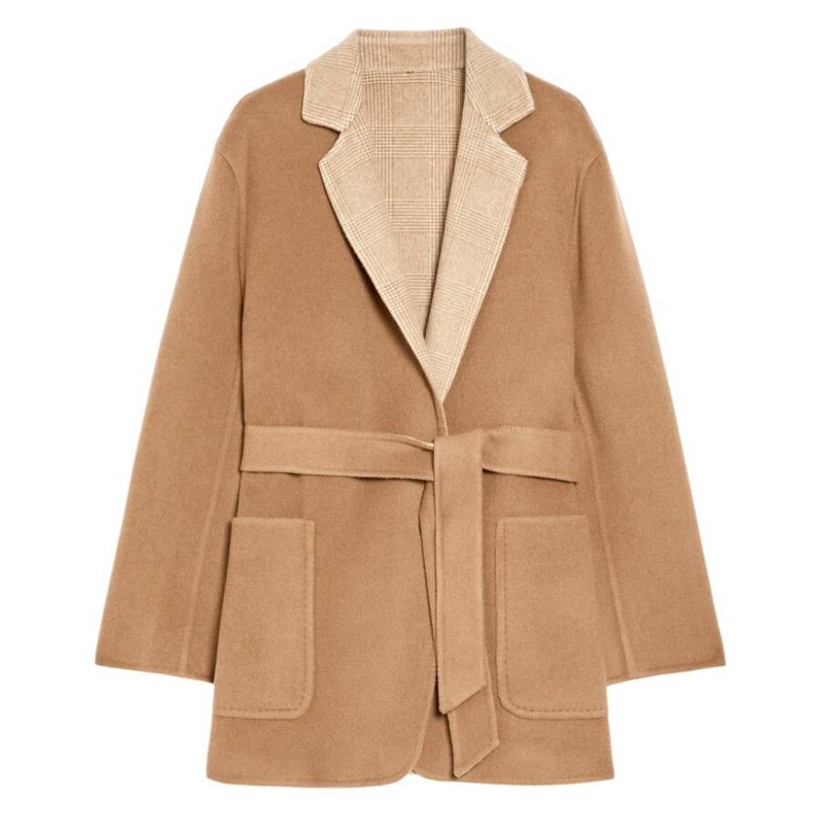 Max Mara Mirko Oversized Reversible Jacket In Brown