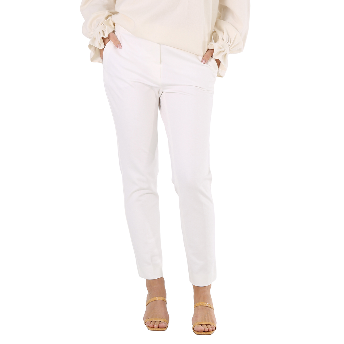 Max Mara Women's Pegno Viscose Blend Trousers Beige