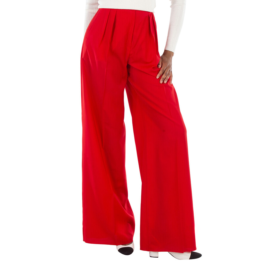 Red Rimini Wool Trousers