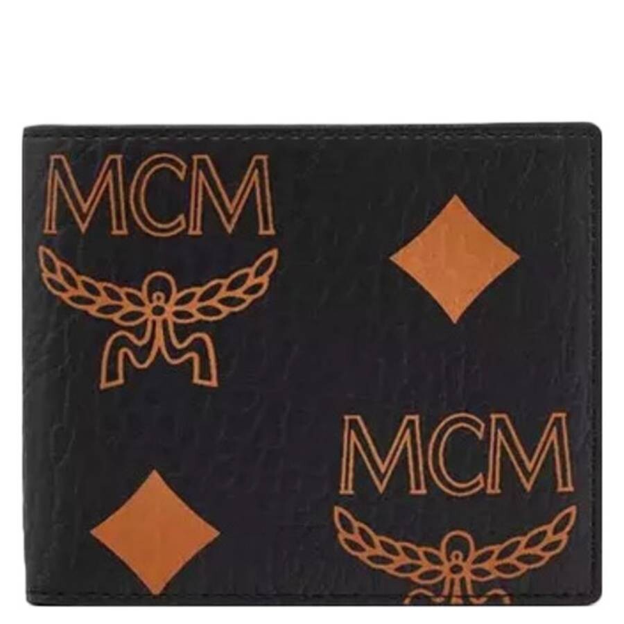 Mcm Aren Maxi Visetos Small Bifold Wallet In Black