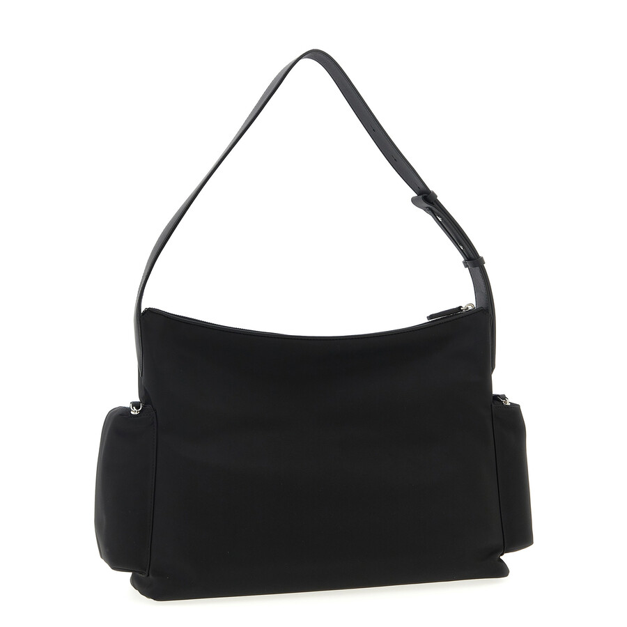 Mcm Borsa A Spalla Aren In Tessuto Nero Donna In Black