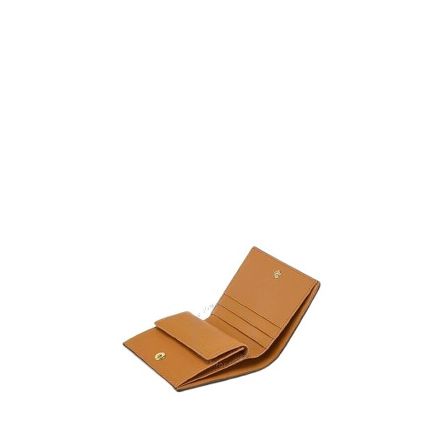 Mcm Aren Snap Wallet With Coin Pocket In Visetos In Brown