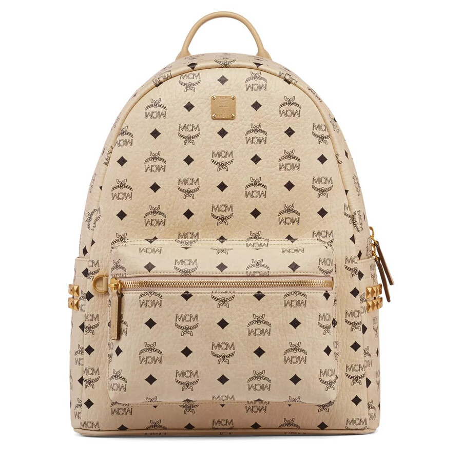 Mcm Backpack Stark In Visetos In Sand