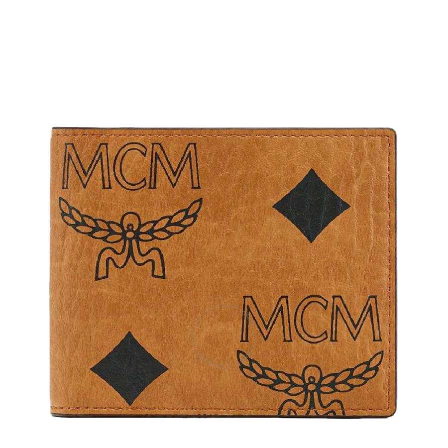 Mcm Bifold Wallet In Maxi Visetos In Blue/white