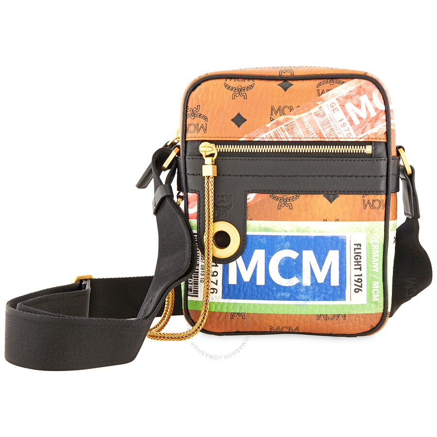 Mcm Brown Travel Print Mini Crossbody Bag MCM Handbags