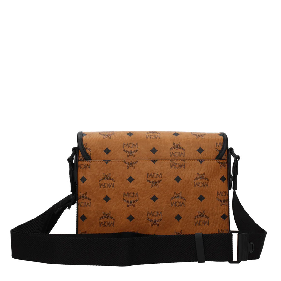 Mcm Klassik Messenger Visetos Monogram Bag In Brown