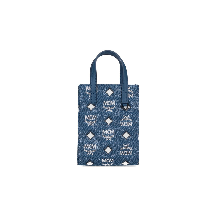 MCM Ladies Aren Mini Tote Bag in Blue MMTDSTA02LE001