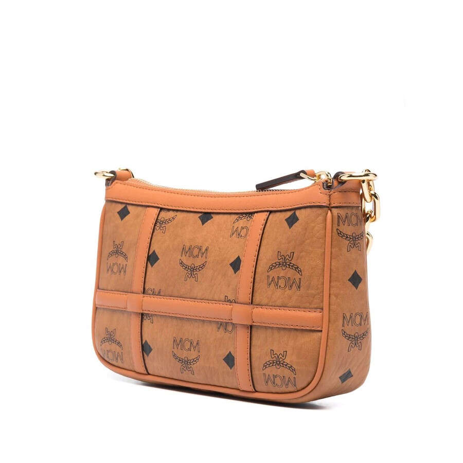Mcm Ladies Delmy Shoulder Bag In Cognac Visetos In Brown