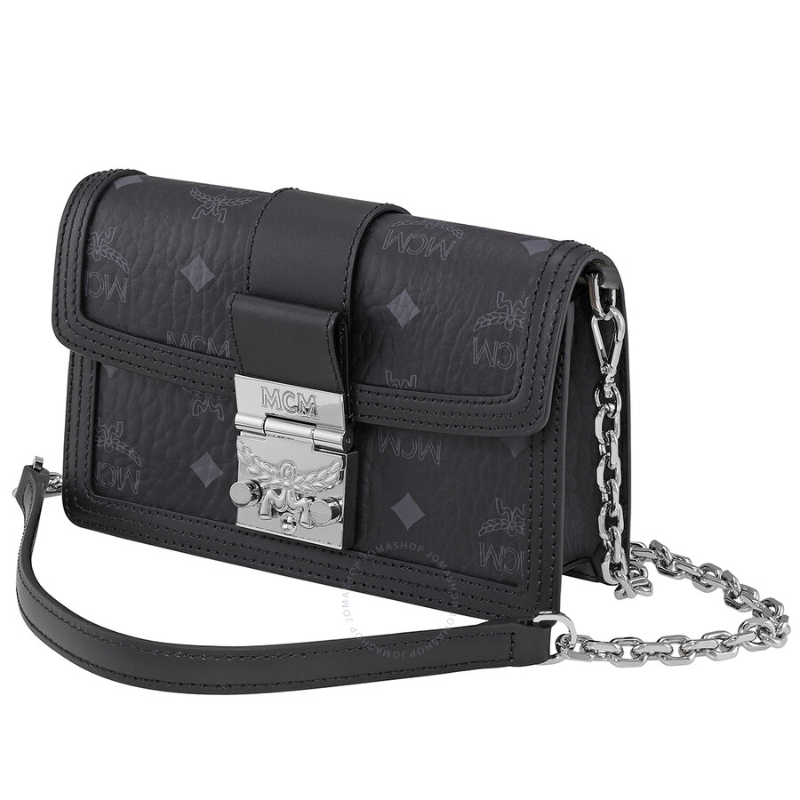 Mcm Ladies Gretl Crossbody In Black Visetos In Black