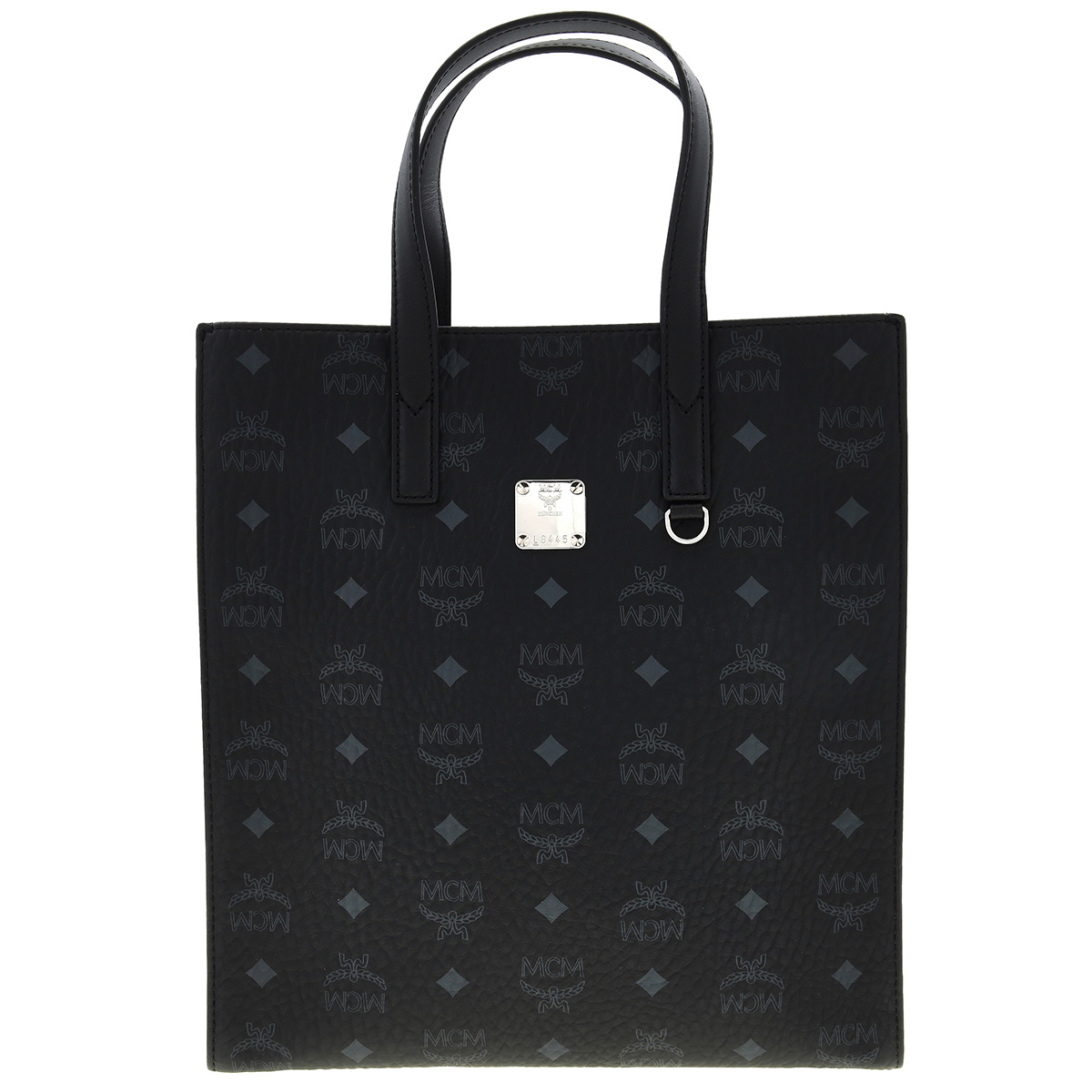 MCM Ladies Medium Aren Tote in Visetos- Black MMTCSKC03BK001