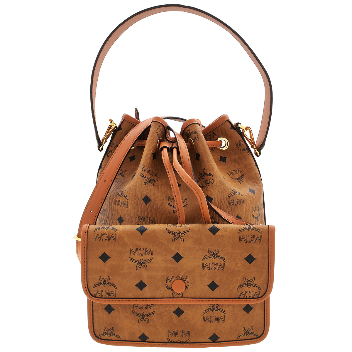 MCM Medium Dessau Bucket Bag- Cognac MWDCSDU02CO 8809735087056 ...