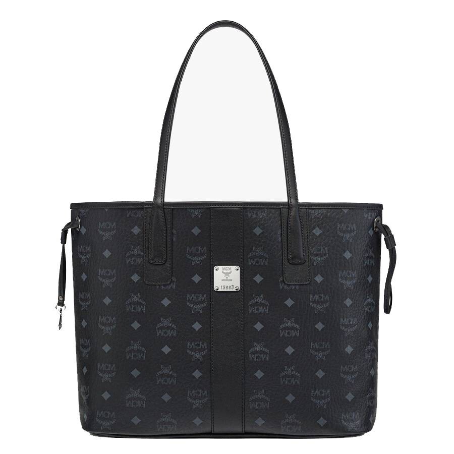 MCM Medium Reversible Liz Shopper in Visetos Black MWPCSVI01BK001