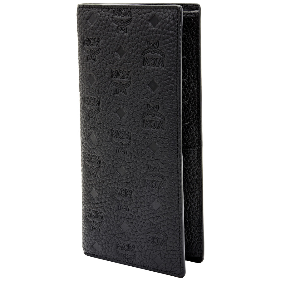 Mcm Men's Black Embossed Leather Flap Wallet MXL9ABT22BK 8809630629290