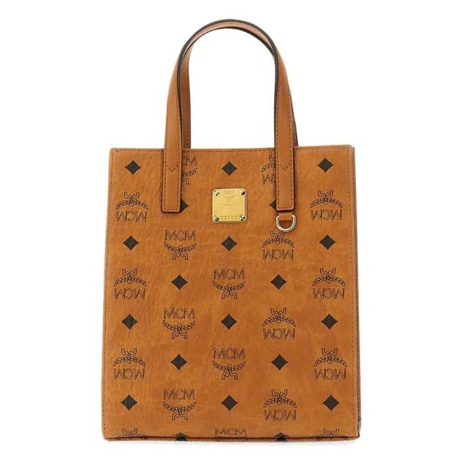 Mcm Canvas Shopping Bag In Brown