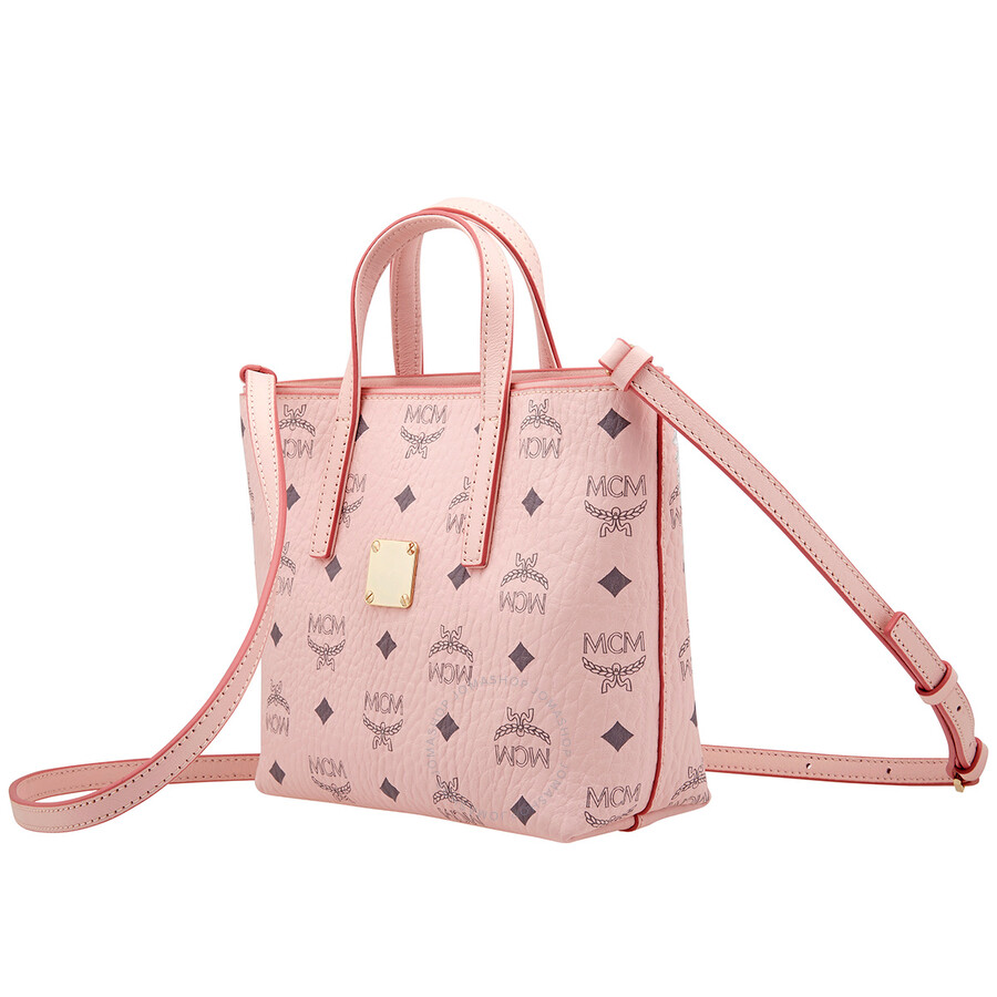 Mcm Powder Pink Signature Print Tote MWPASXL04QH001 8809675855104