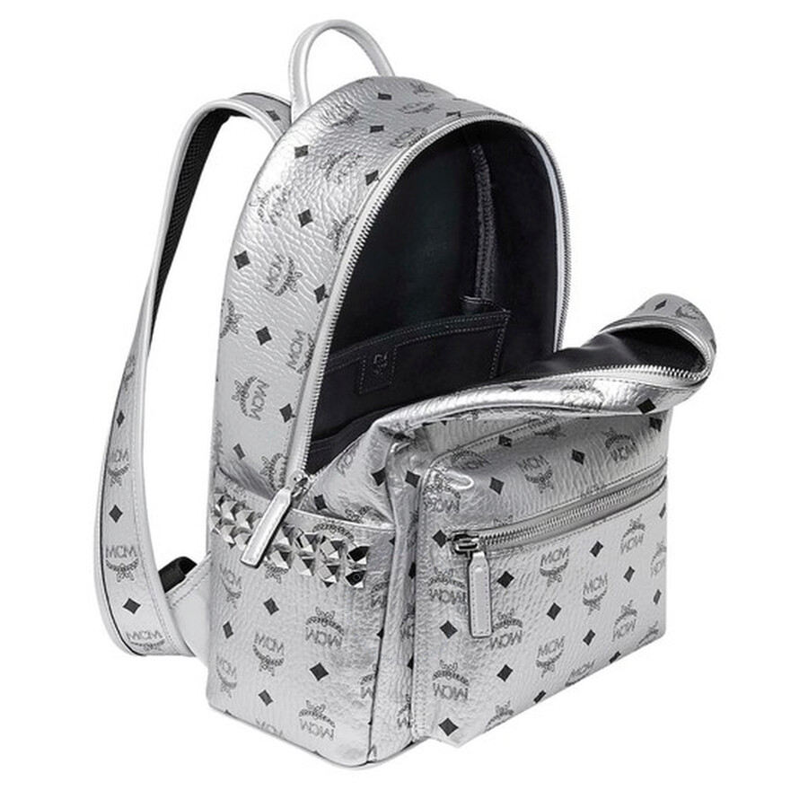 mcm backpack silver and black