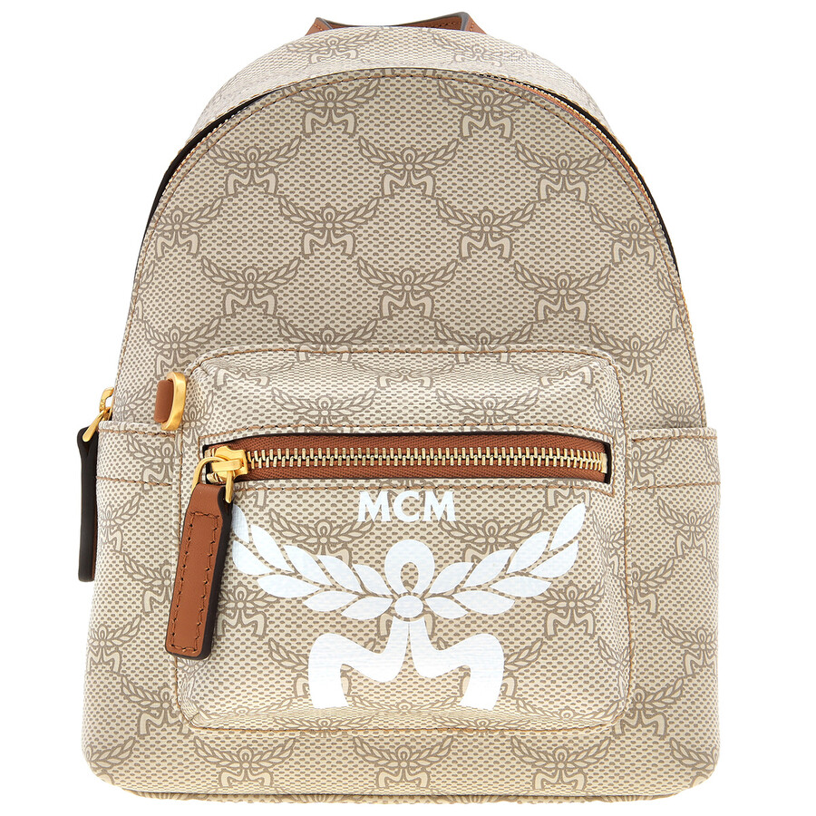 【希少デザイン】MCM Stark Bebe Boo バックパック　ゴールド金具 MCM Stark Bebe Boo Side Studs Backpack in Visetos