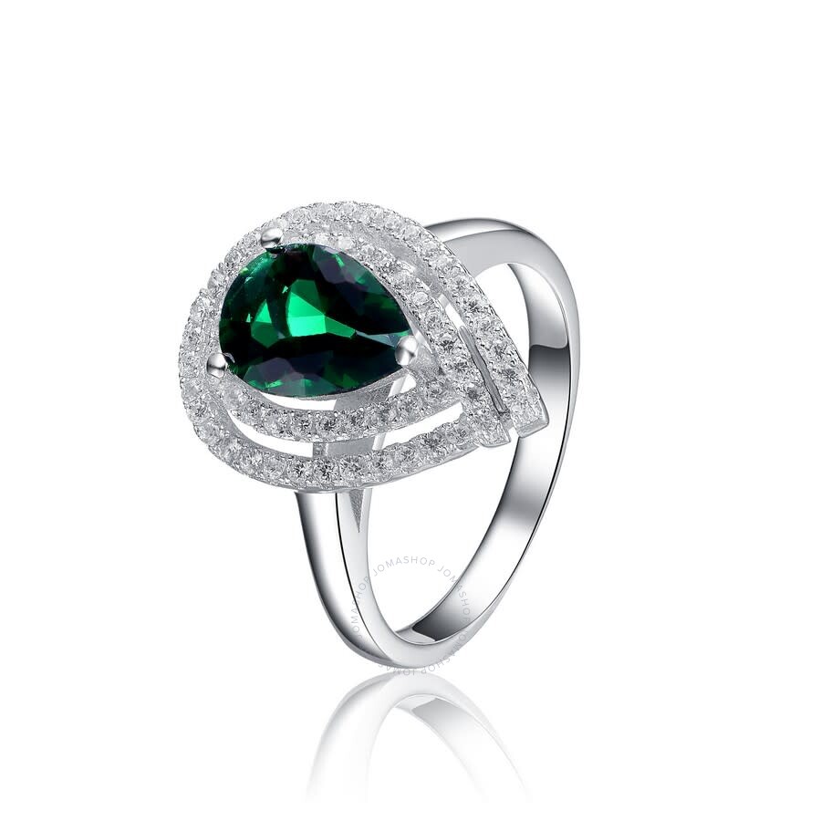green cubic zirconia ring
