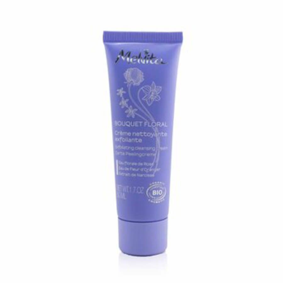 Shop Melvita Ladies Bouquet Floral Exfoliating Cleansing Cream 1.7 oz Skin Care 3284410040253 In Cream / Orange / Rose