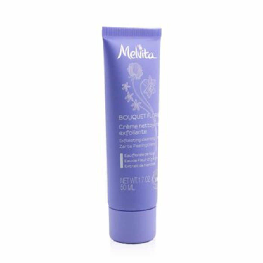 Shop Melvita Ladies Bouquet Floral Exfoliating Cleansing Cream 1.7 oz Skin Care 3284410040253 In Cream / Orange / Rose