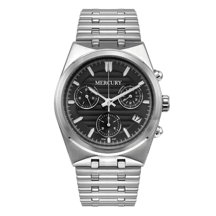 Mercury 492 Collection Black Dial Men's Watch MEC492-SS-3