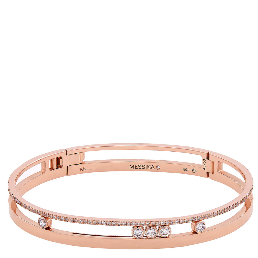Messika 18k Rose Gold Move Romane Diamond Bangle