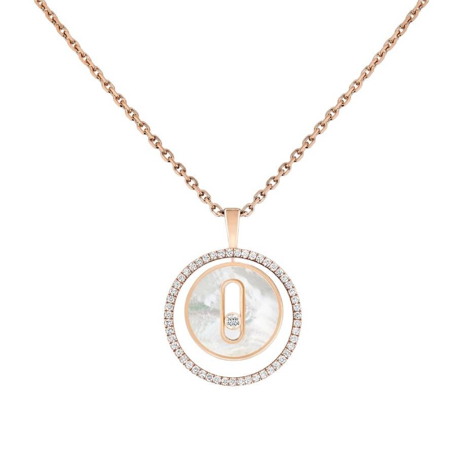 Messika Lucky Move 18k Rose Gold Diamond Necklace