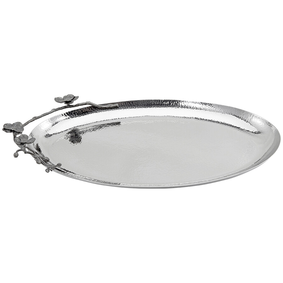 Michael Aram Black Orchid Large Oval Platter In Purple/black