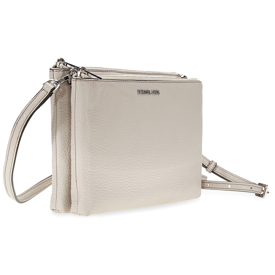 Michael Kors Adele Double Zip Crossbody Cement Adele Michael Kors Handbags