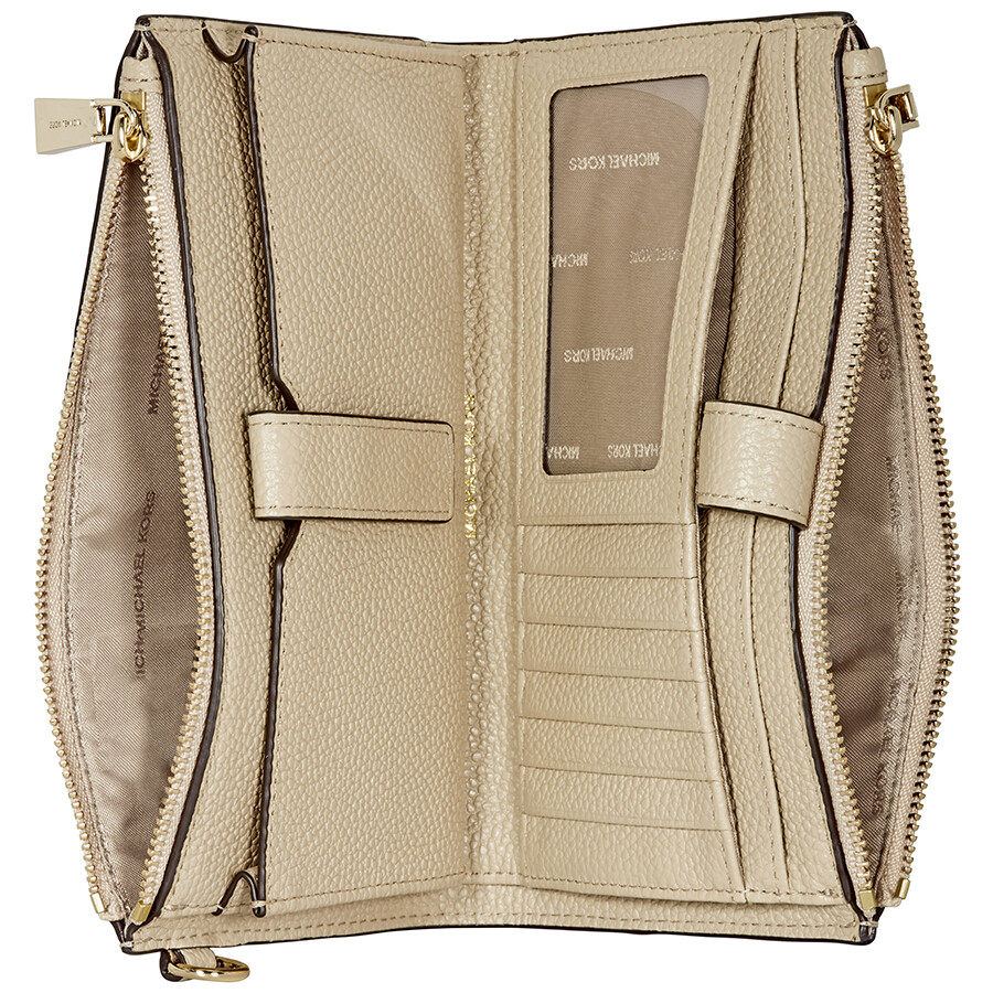 Michael Kors Adele Leather Smartphone Wristlet Oat Adele Michael