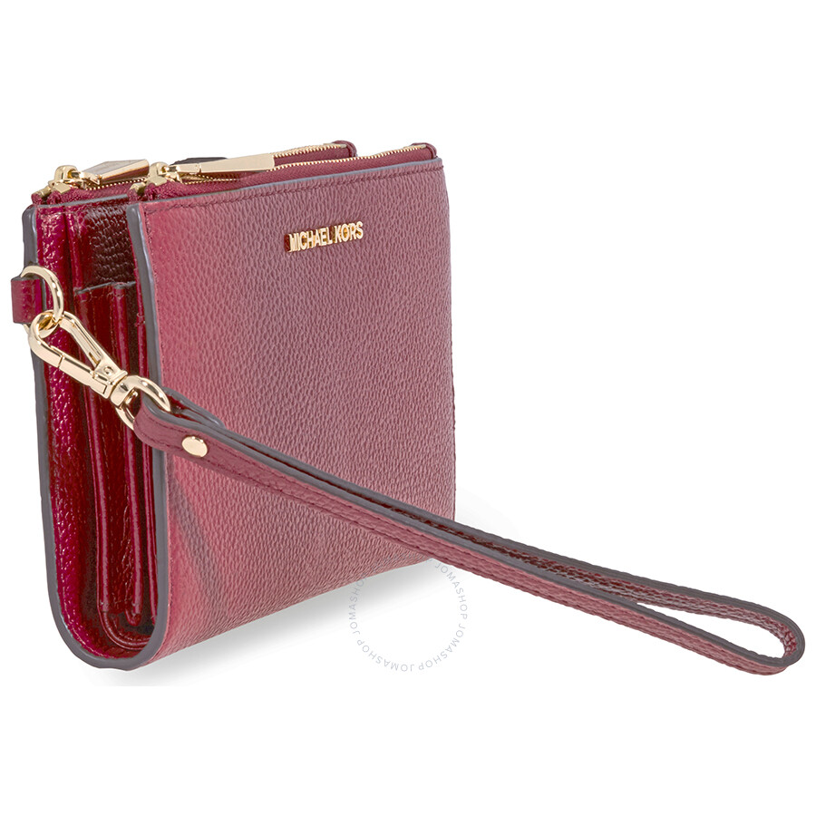 Michael Kors Adele Smartphone Wristlet Maroon Adele Michael Kors