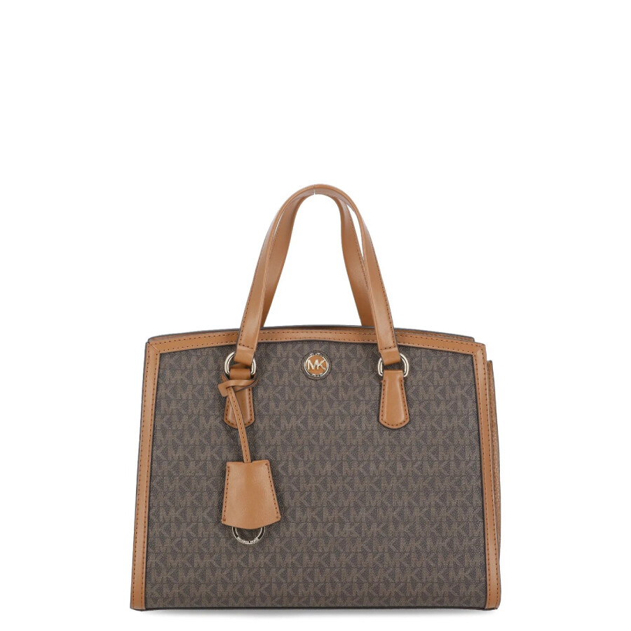 Michael Kors All-over Logo Print Tote Bag In Brown
