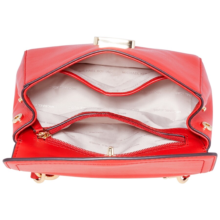 Michael Kors Ava ExtraSmall Leather Crossbody Bag Bright Red