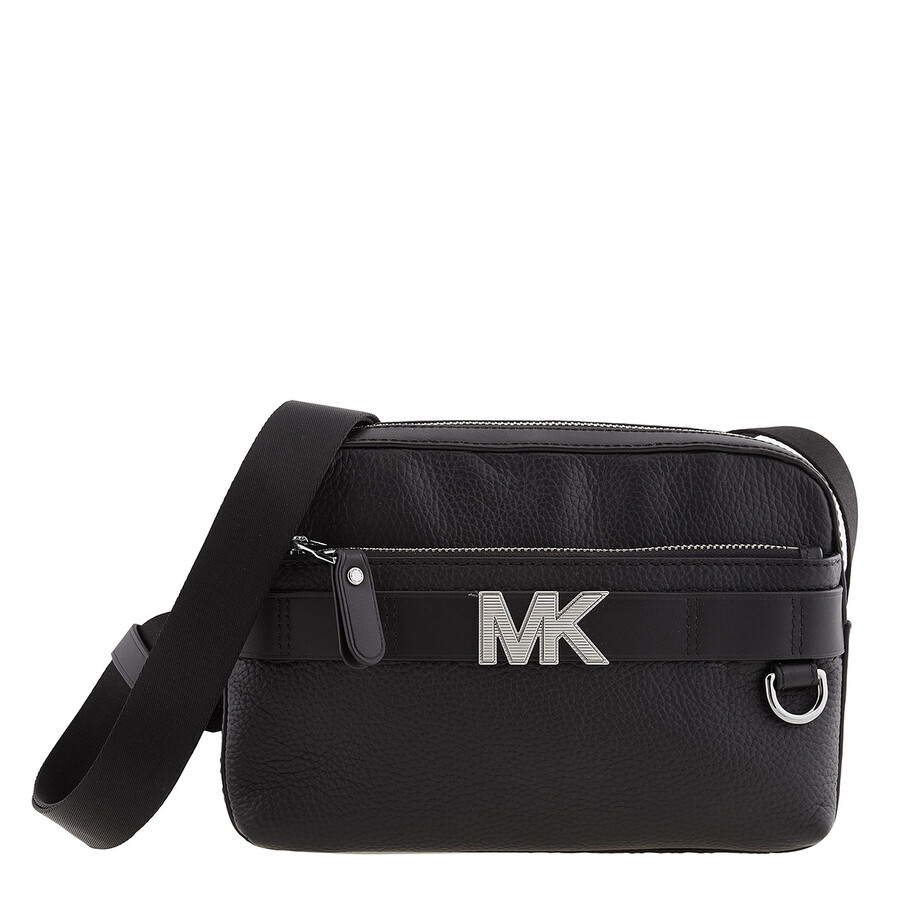Michael Kors Black Pebbled Leather Hudson Utility Crossbody Bag