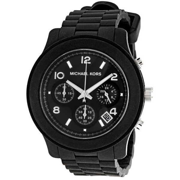 Michael Kors Black Silicone Chronograph 