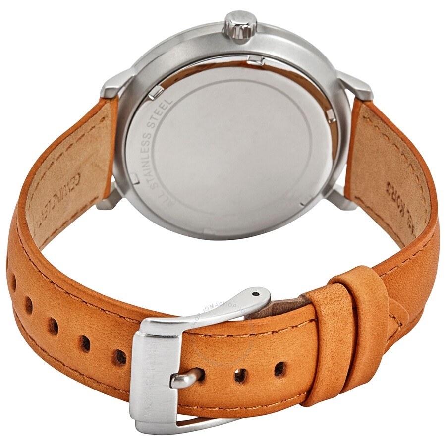 Michael Kors Blake Quartz Silver Dial Brown Leather Men's Watch MK8673