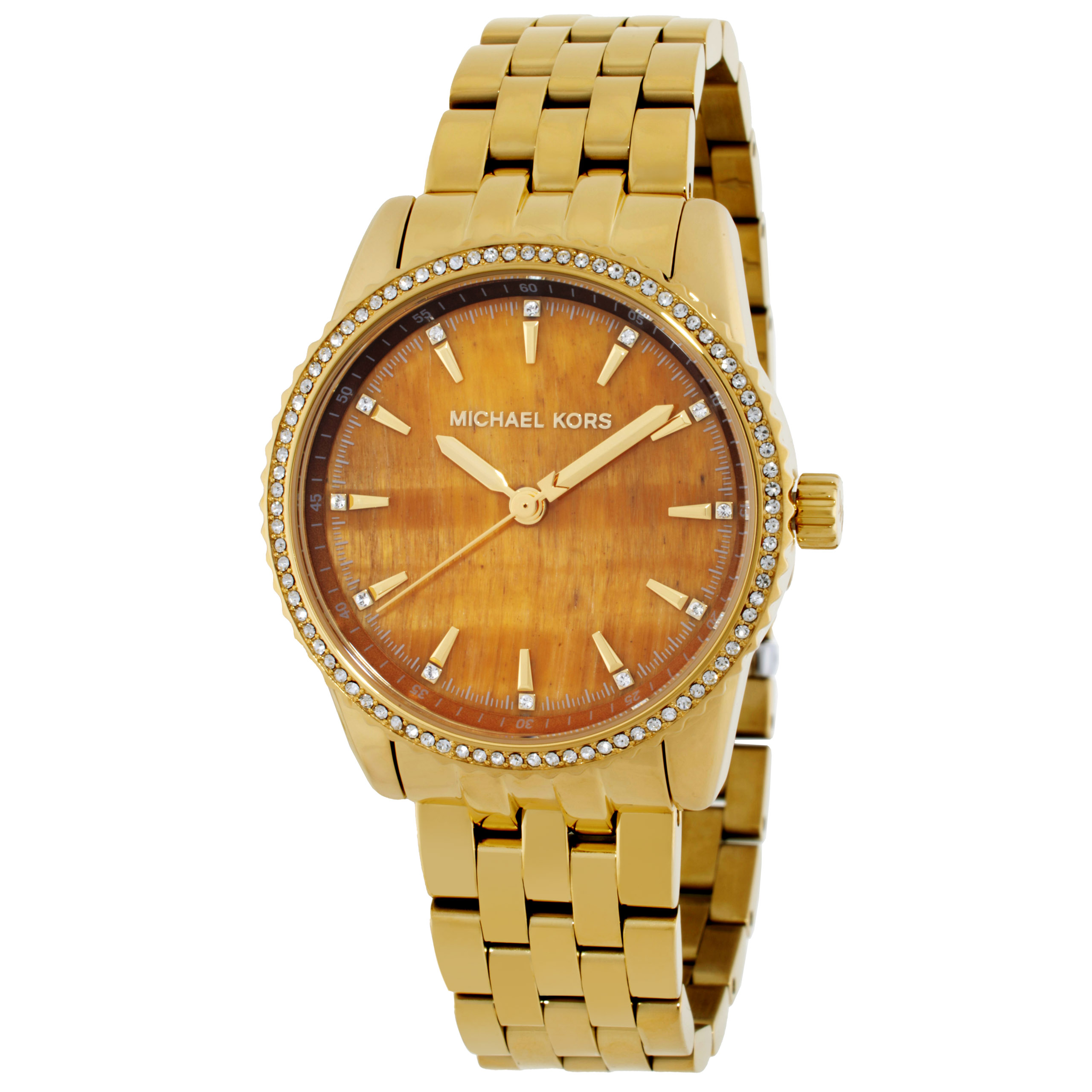 Michael Kors Bryant Pave Quartz Brown Dial Ladies Watch MK7581